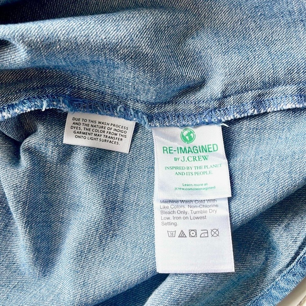 J Crew Denim Shirtdress With Tie belt - Picture 9 of 16